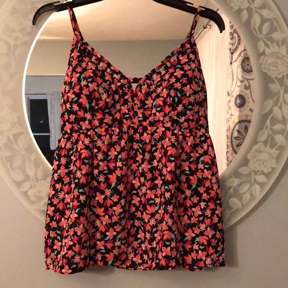 Candies babydoll tank with ladder neckline! *NWT*